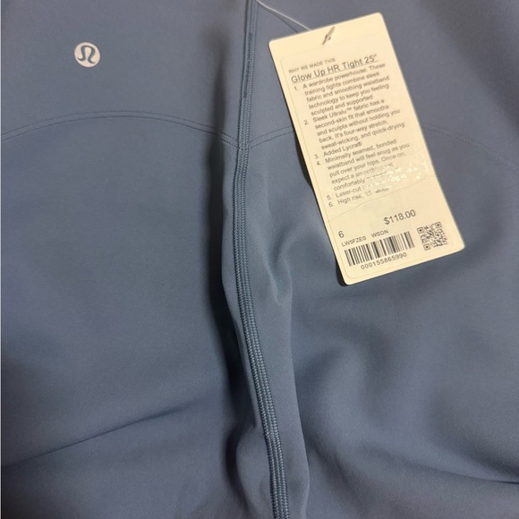 LULULEMON GLOW UP HR TIGHT 25” SIZE 6 - Picture 3 of 3